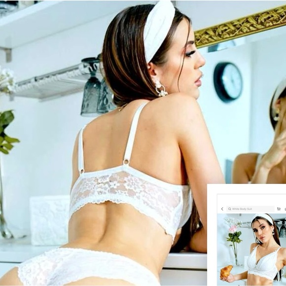 Elegant White Lace Bralette - Picture 2 of 6